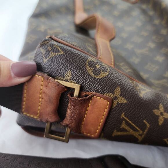 Louis Vuitton Monogram Abess Crossbody Shoulder Bag SP0012 Brown Tan Carry on - Picture 8 of 12